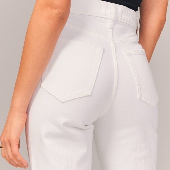 Abercrombie & Fitch Ankle Straight Ultra High Rise White Jeans, Sz 28/6 - Picture 2 of 13